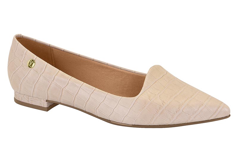 Ballerina Eco Cuero Croco Beige 35