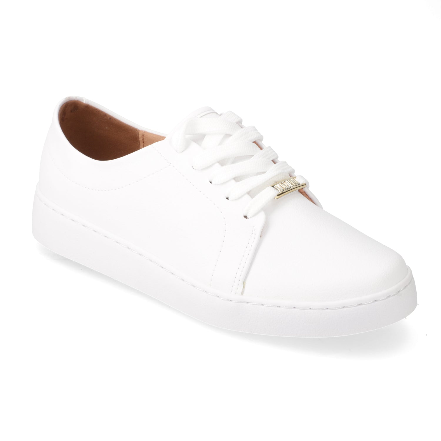 Zapatilla Casual Eco Cuero Blanco 35 / Blanco