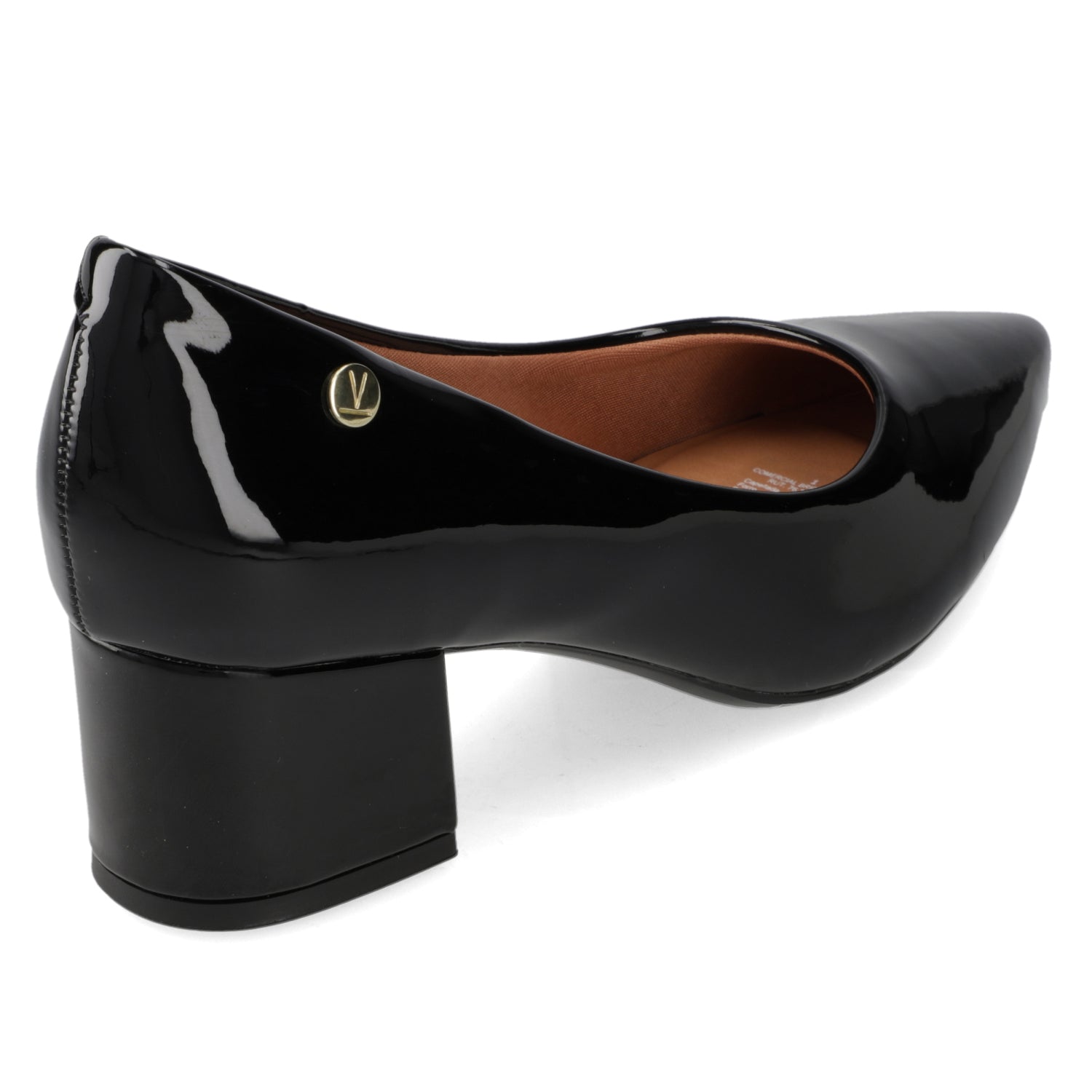 Taco Ancho Efecto Charol Negro 34 / Negro