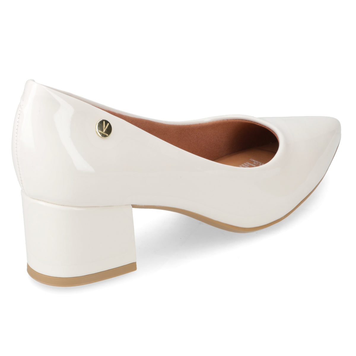 Taco Ancho Vizzano Efecto Charol Blanco 34 / Blanco