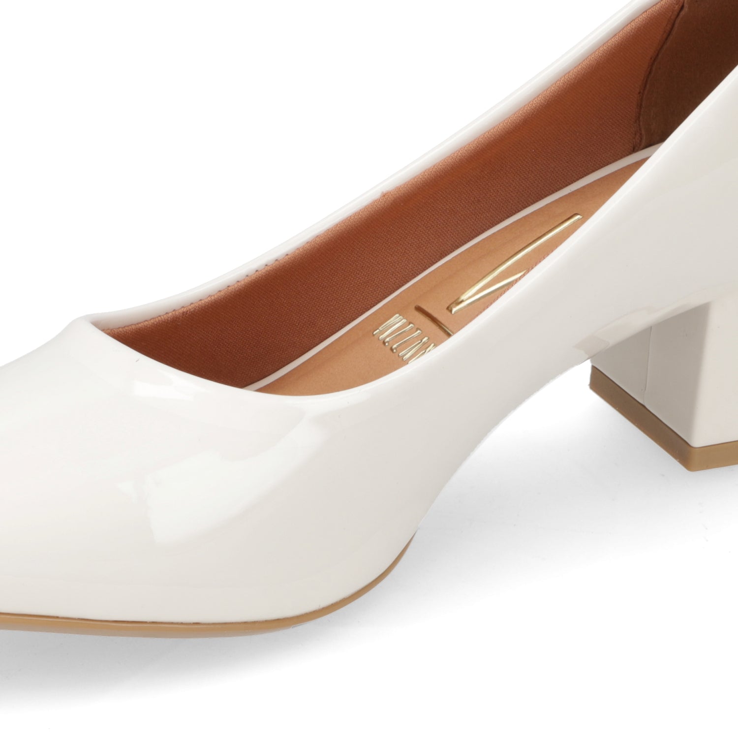 Taco Ancho Vizzano Efecto Charol Blanco 34 / Blanco