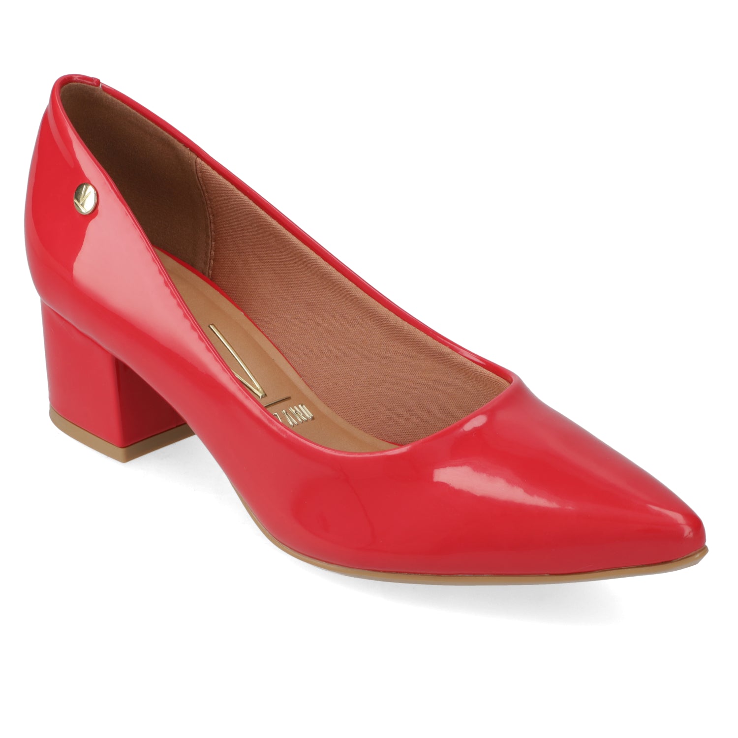 Zapato Efecto Charol Rojo 34 / Rojo
