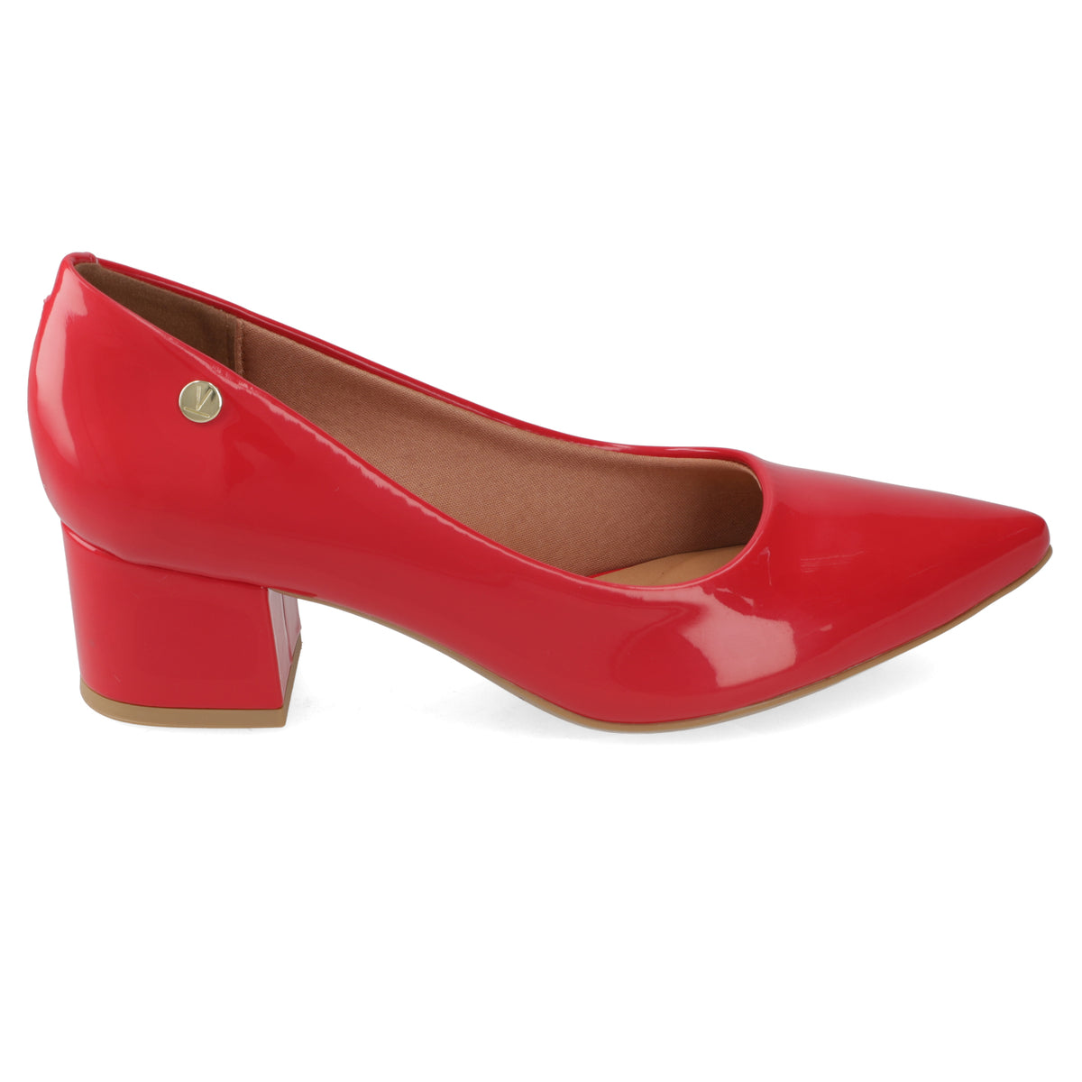 Zapato Efecto Charol Rojo 34 / Rojo