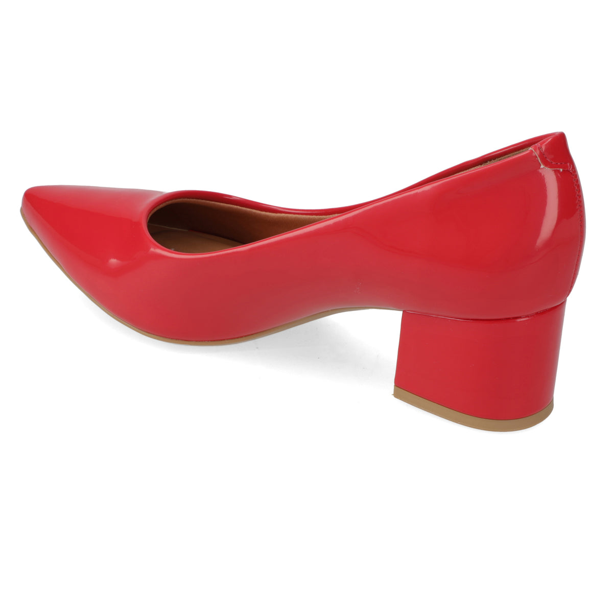 Zapato Efecto Charol Rojo 34 / Rojo