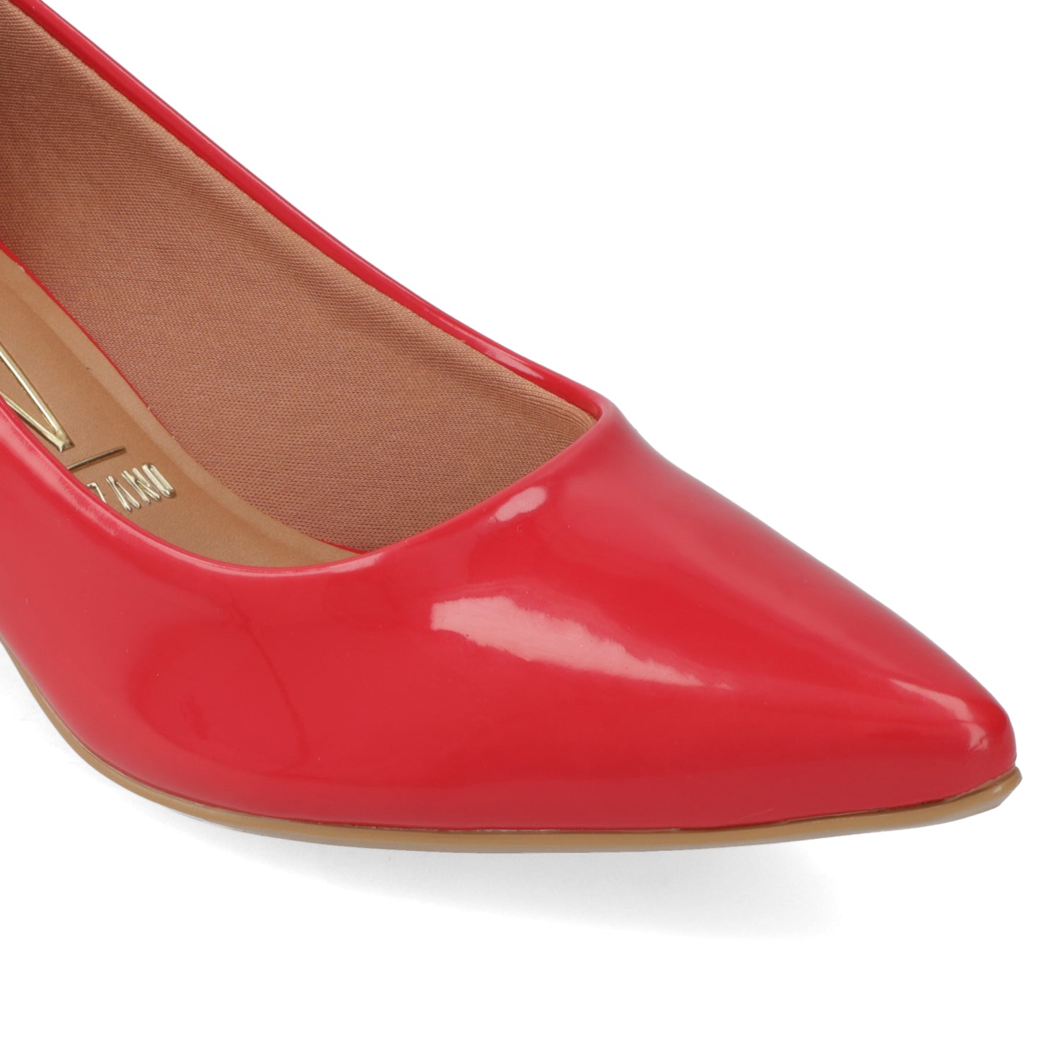 Zapato Efecto Charol Rojo 34 / Rojo