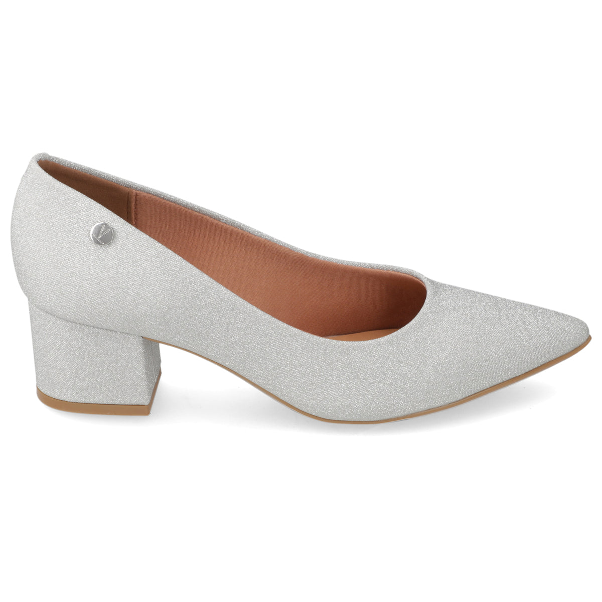 Taco Ancho Plateado Vizzano 34 / Plateado