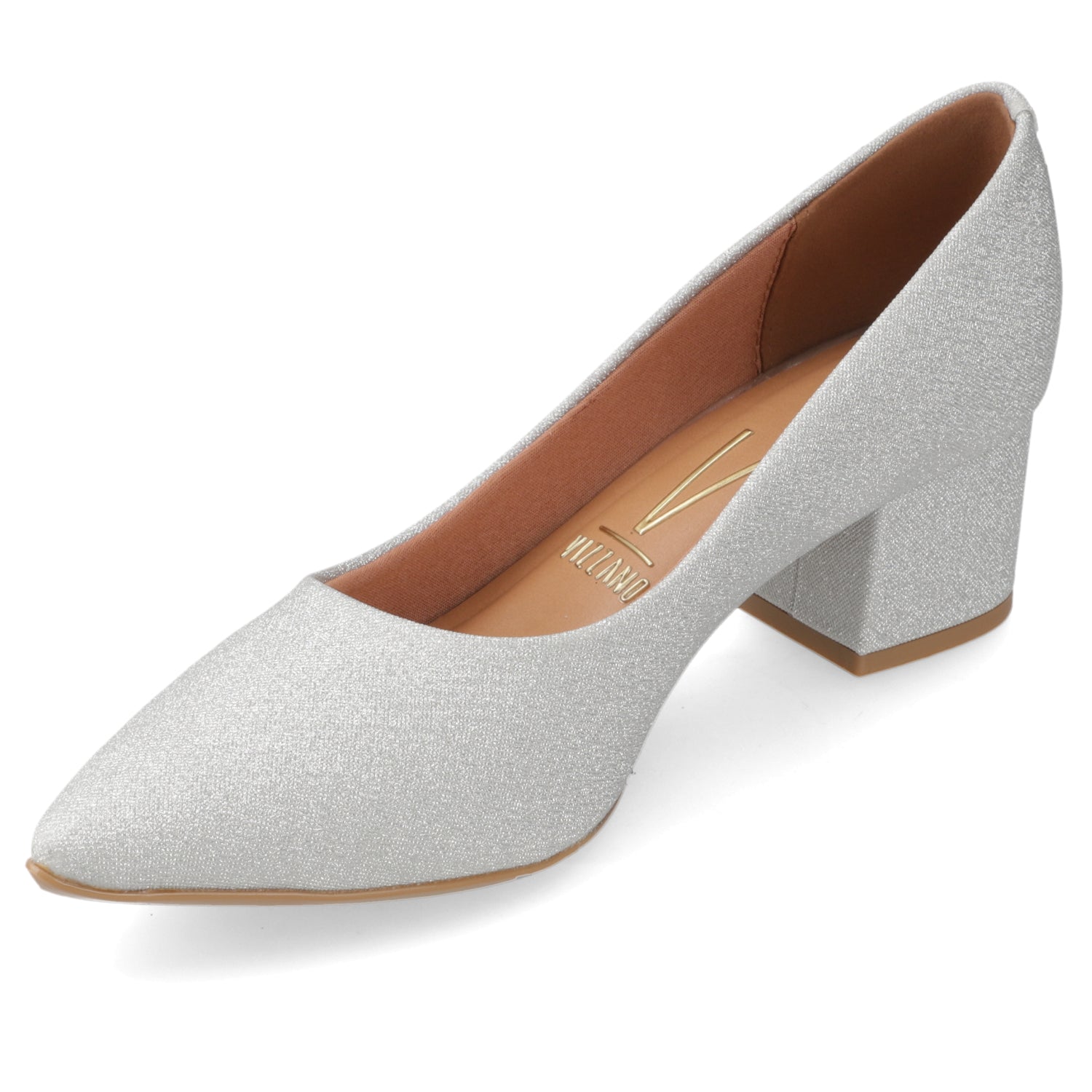 Taco Ancho Plateado Vizzano 34 / Plateado