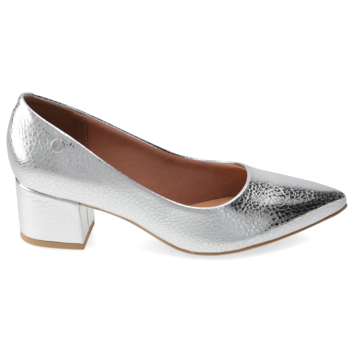 Taco Ancho 5 cm Plateado Vizzano 35 / Plateado