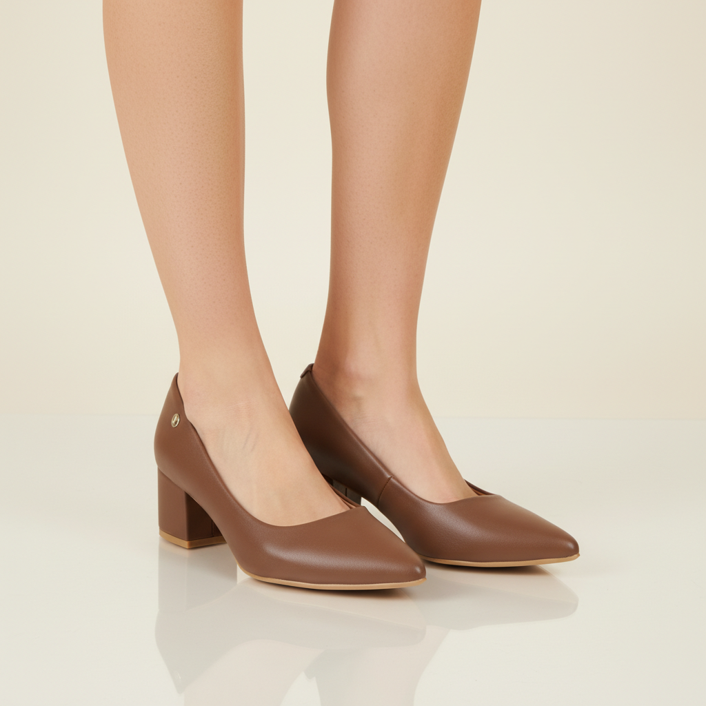 Taco Ancho 5 cm Café Vizzano