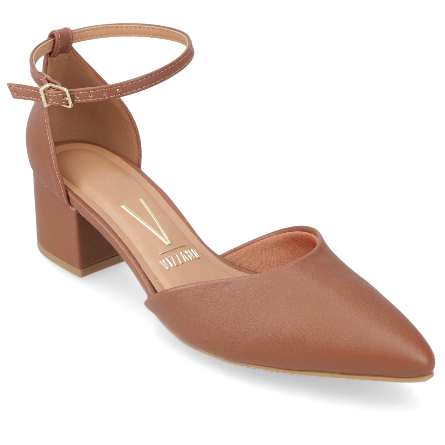 Zapato Taco Ancho Medio Café Vizzano Ecocuero 34 / Café