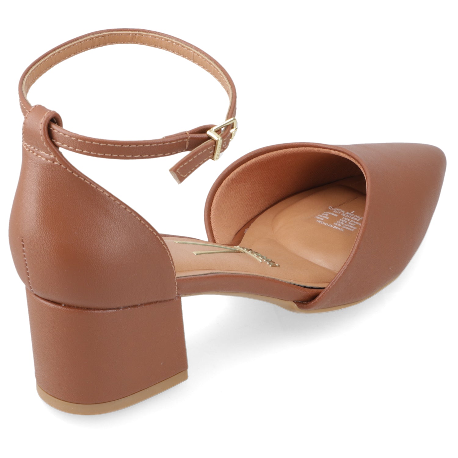 Zapato Taco Ancho Medio Café Vizzano Ecocuero 34 / Café