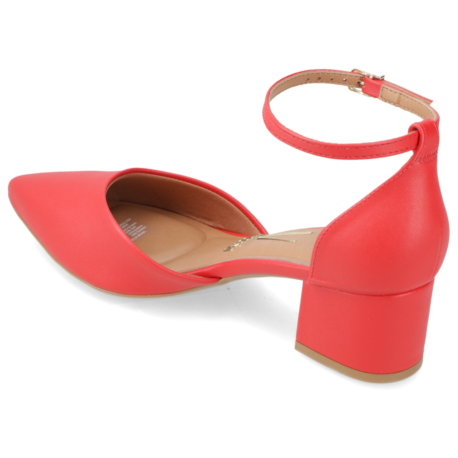 Zapato Taco Ancho Medio Rojo Vizzano Ecocuero 34 / Rojo