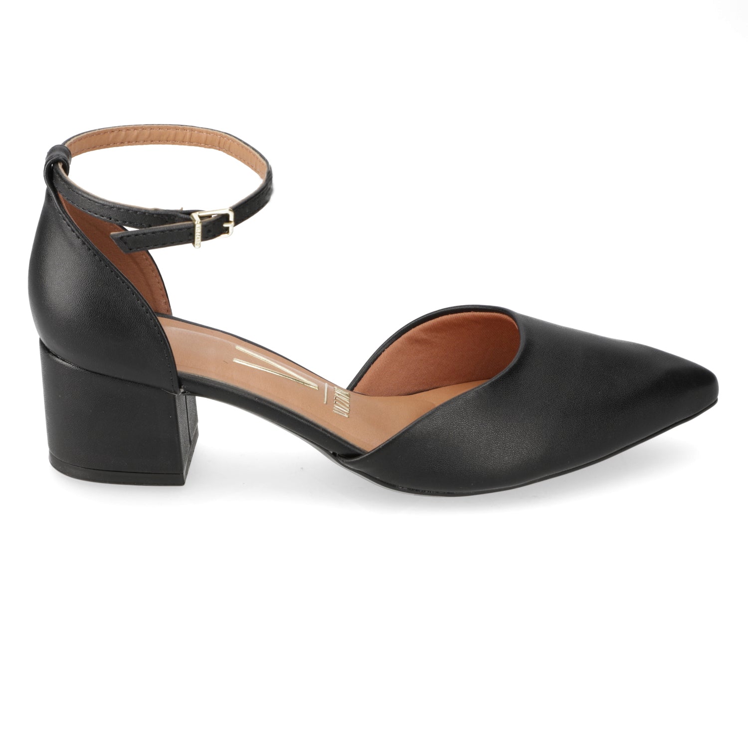 Taco Cuadrado Eco Cuero 34 / Negro