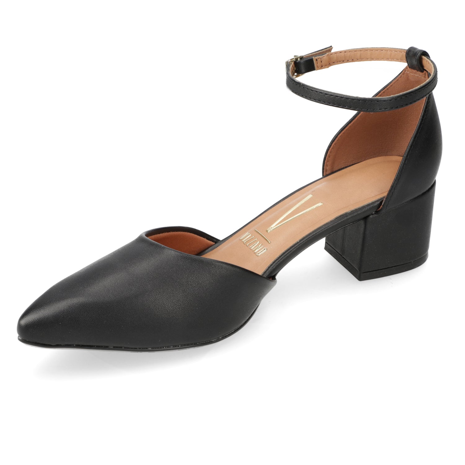 Taco Cuadrado Eco Cuero 34 / Negro