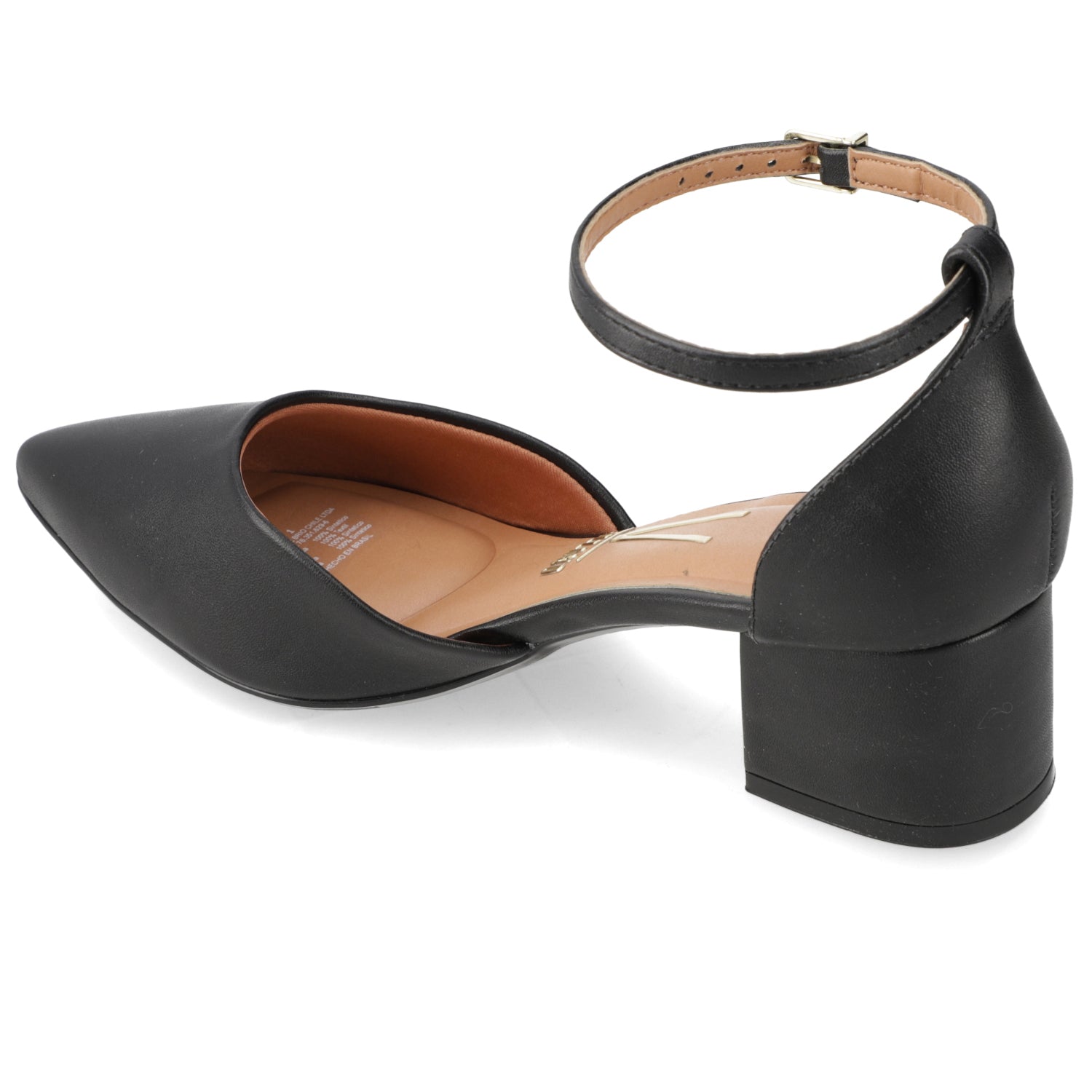 Zapato Taco Ancho Medio Negro Vizzano Ecocuero 35 / Negro
