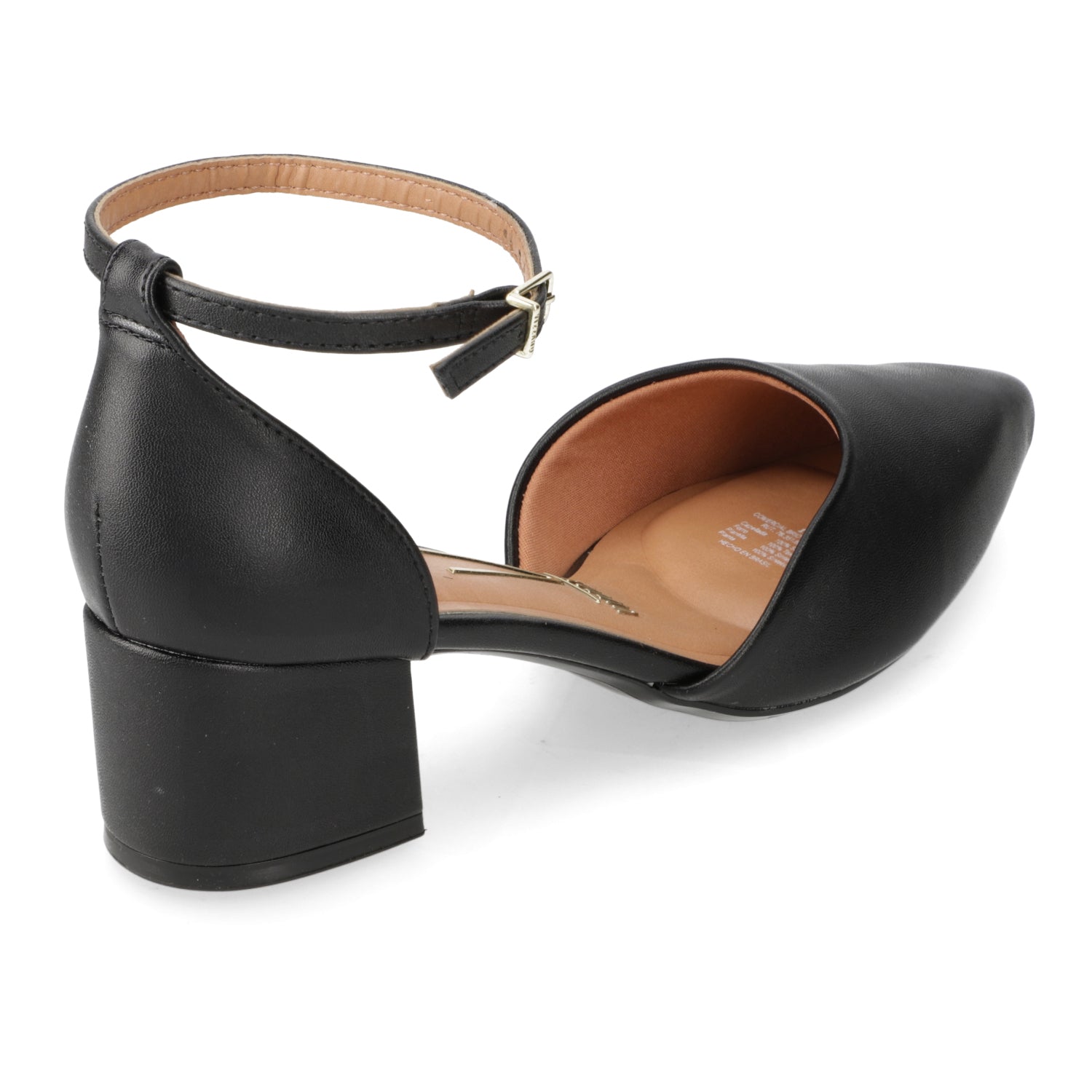 Taco Cuadrado Eco Cuero 34 / Negro
