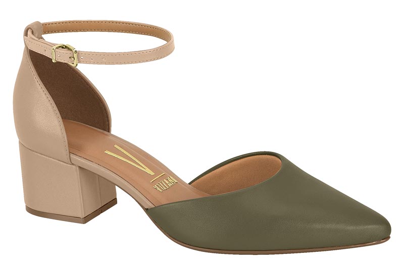 Taco Cuadrado Eco Cuero 34 / Nude