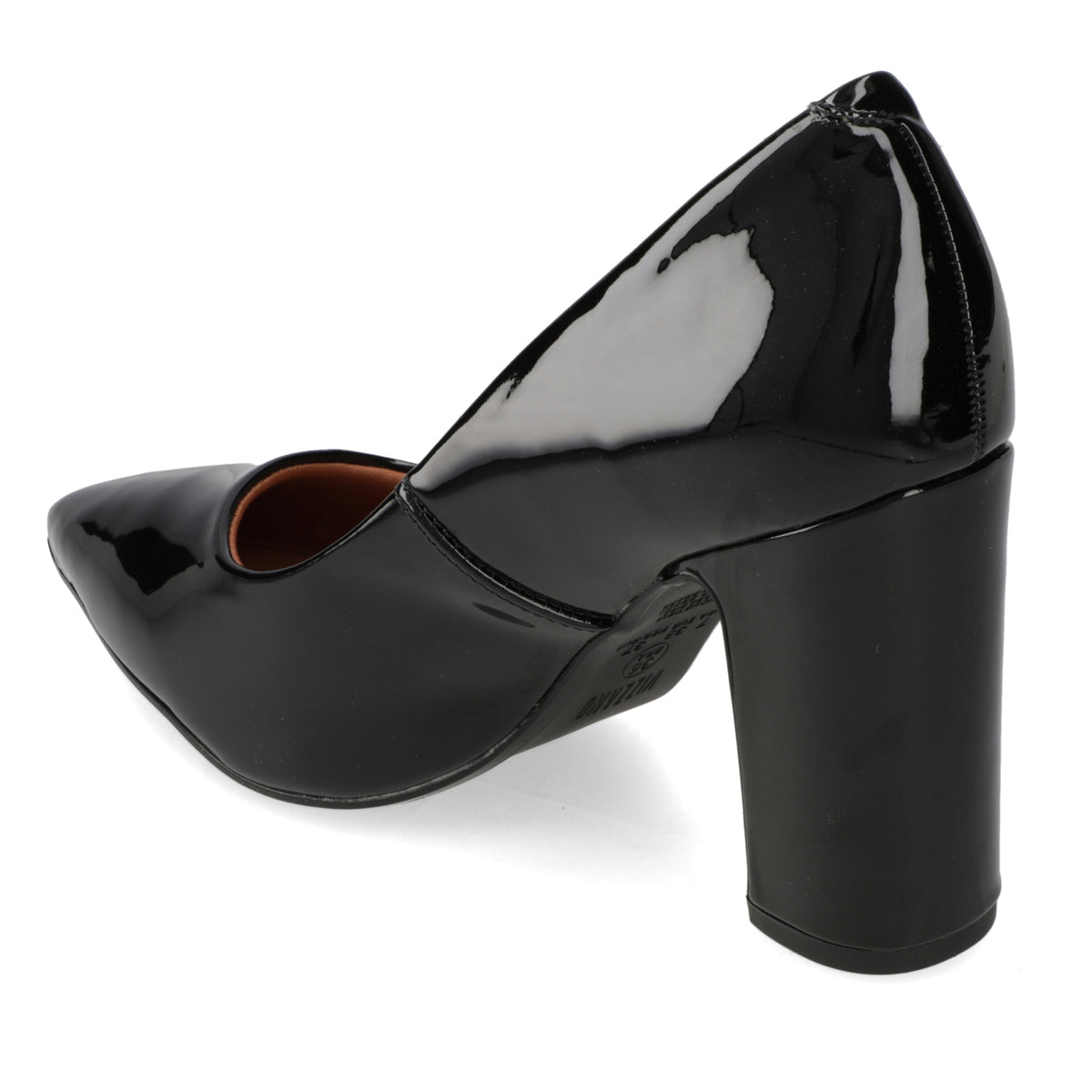 Taco Cuadrado Efecto Charol Negro 34 / Negro