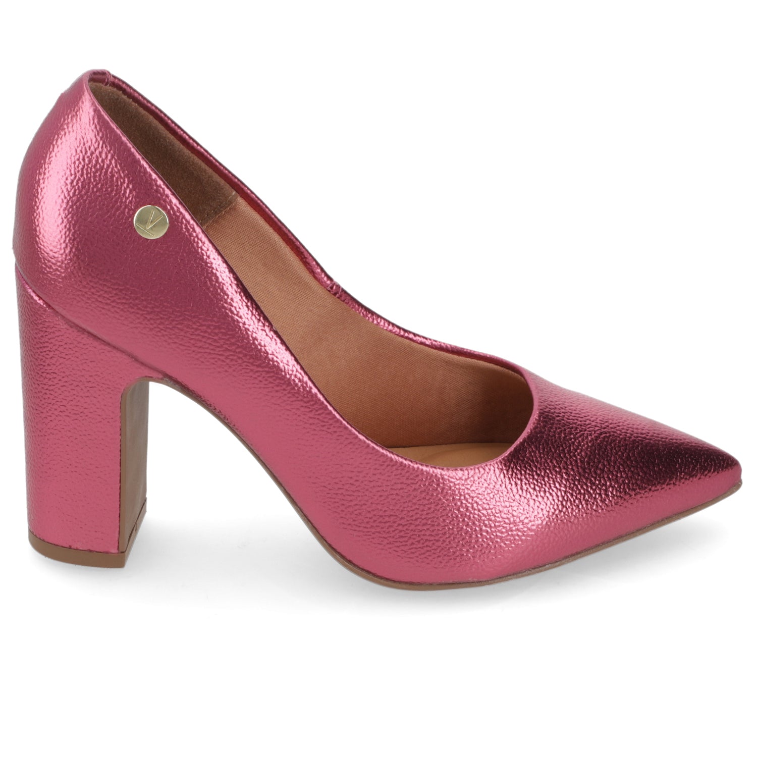 Zapato Taco Ancho Vizzano Metalizados Rosado