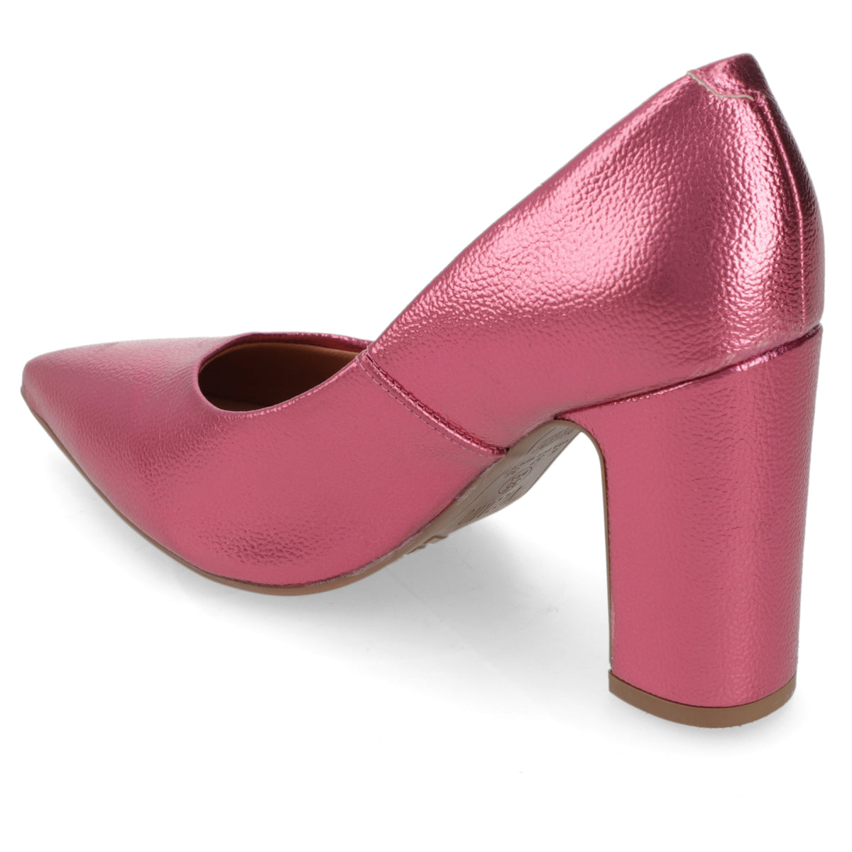 Zapato Taco Ancho Vizzano Metalizados Rosado