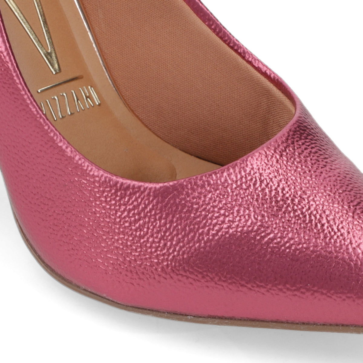 Zapato Taco Ancho Vizzano Metalizados Rosado