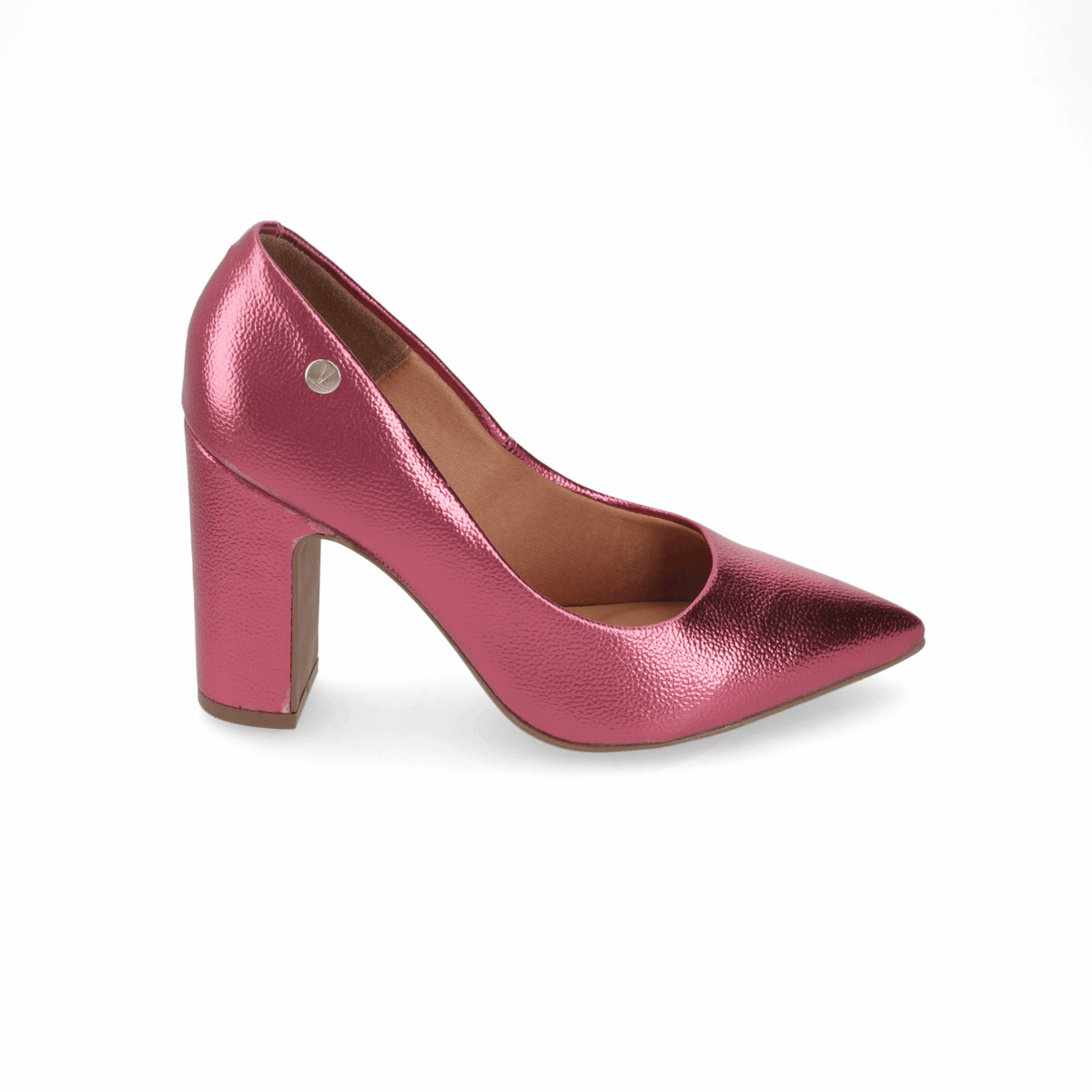 Zapato Taco Ancho Vizzano Metalizados Rosado