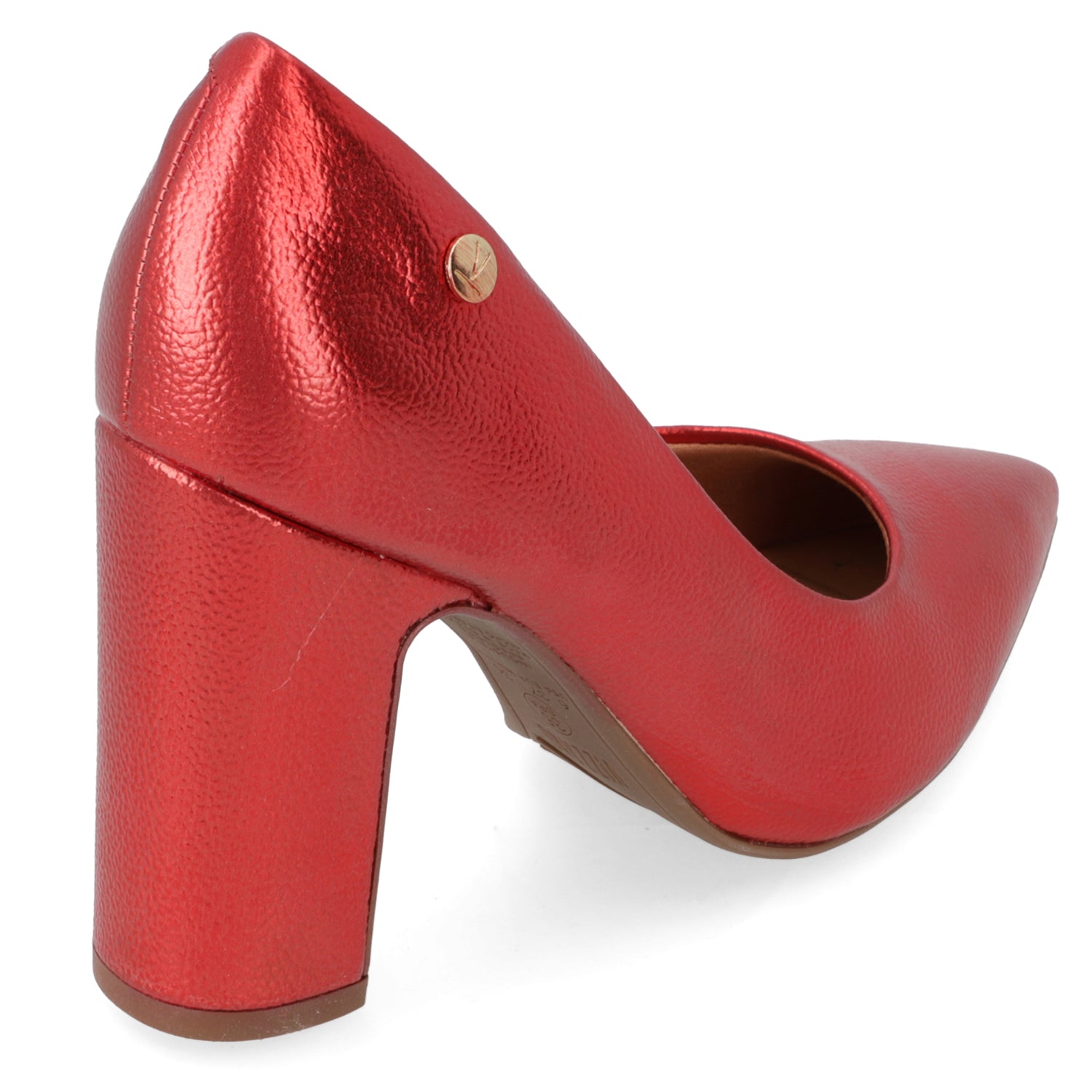 Zapato Taco Ancho Vizzano Metalizados Rojo