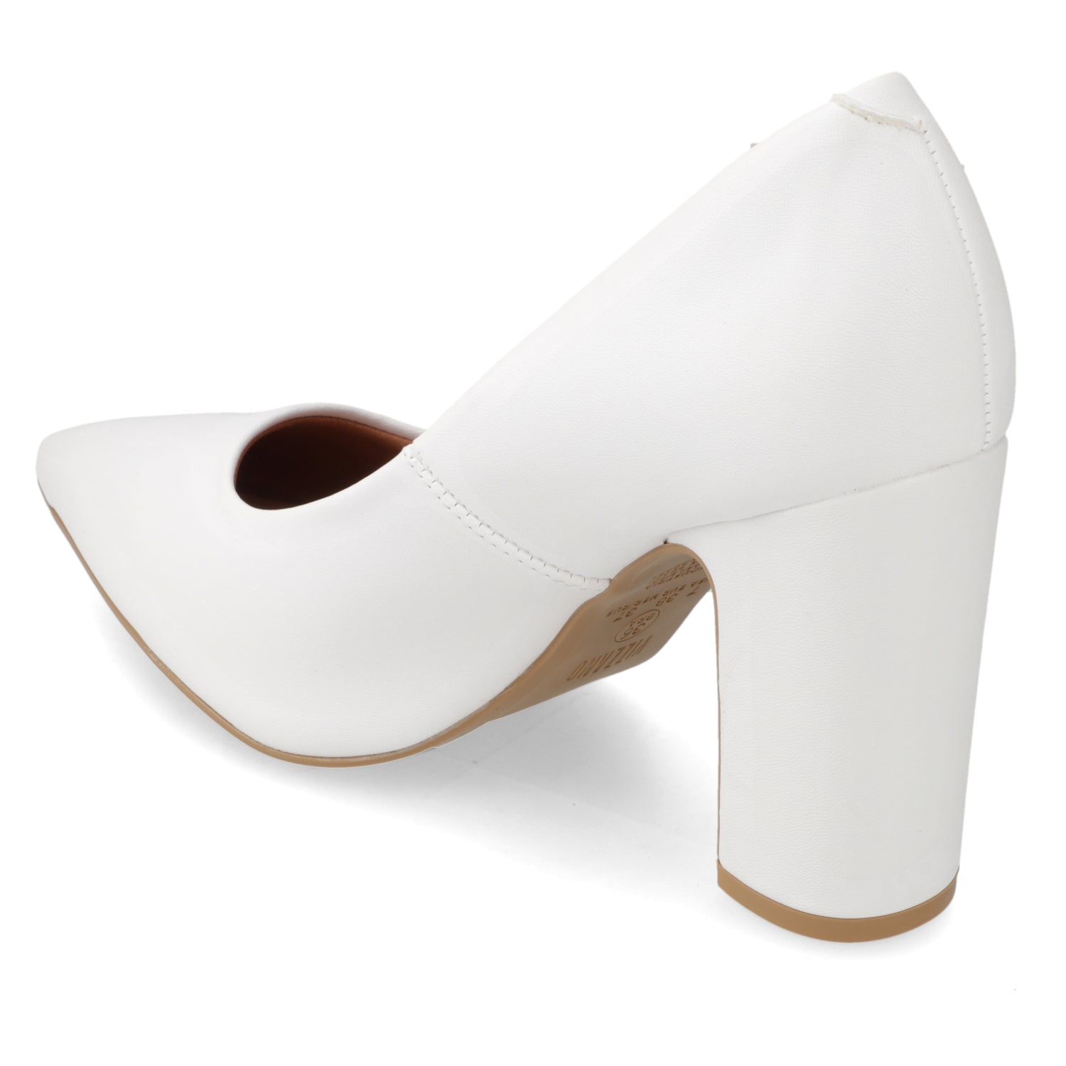 Taco Ancho Eco Cuero Blanco 35 / Blanco