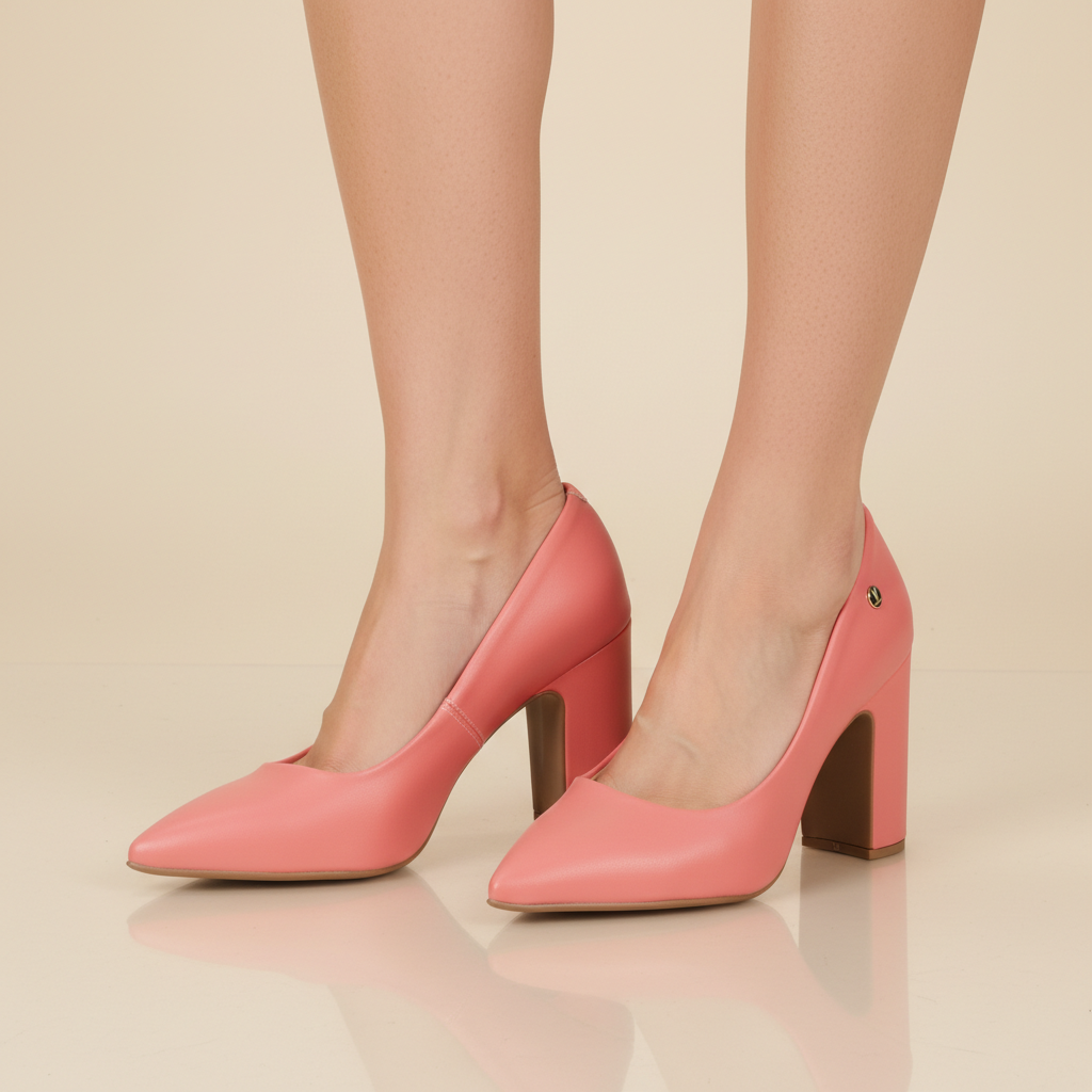 Zapato Taco Ancho Vizzano Rosado