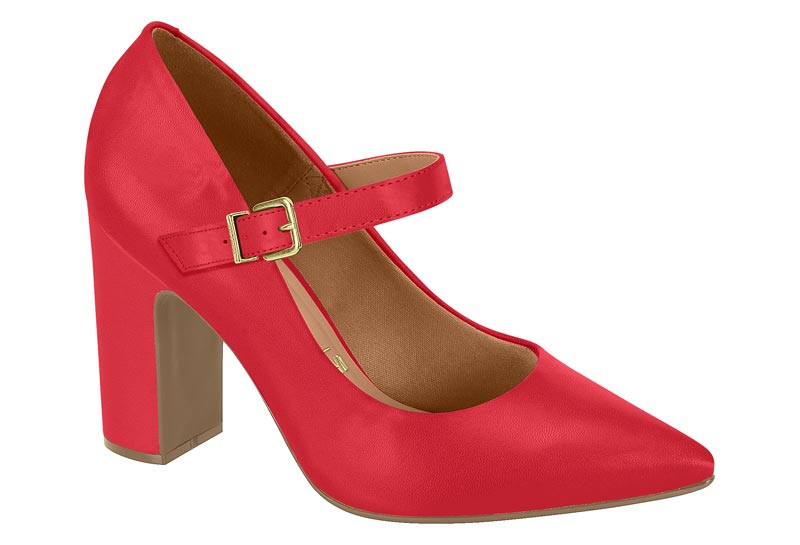 Zapato Taco Cuadrado Vizzano EcoCuero Rojo 34 / Rojo