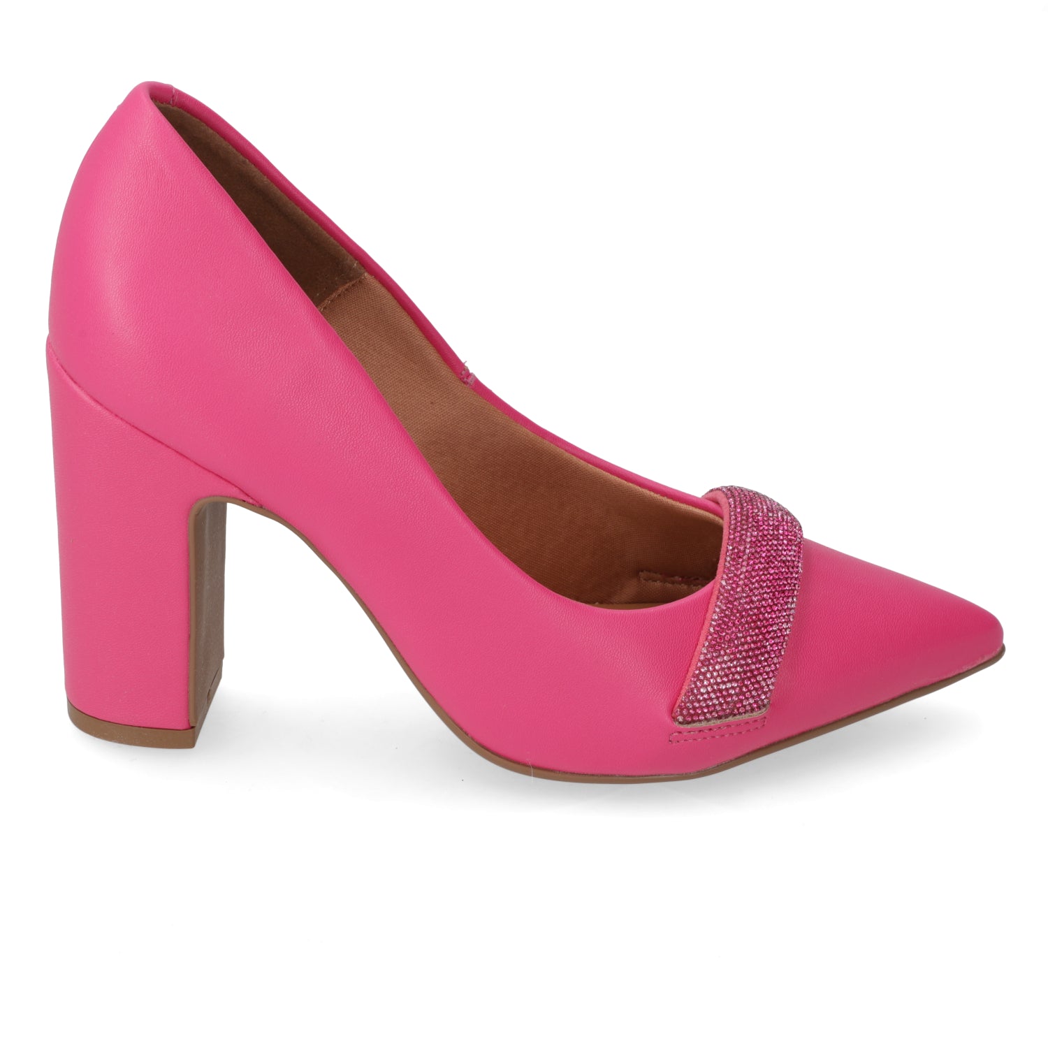 Taco Cuadrado Eco Cuero Pink 34 / Fucsia