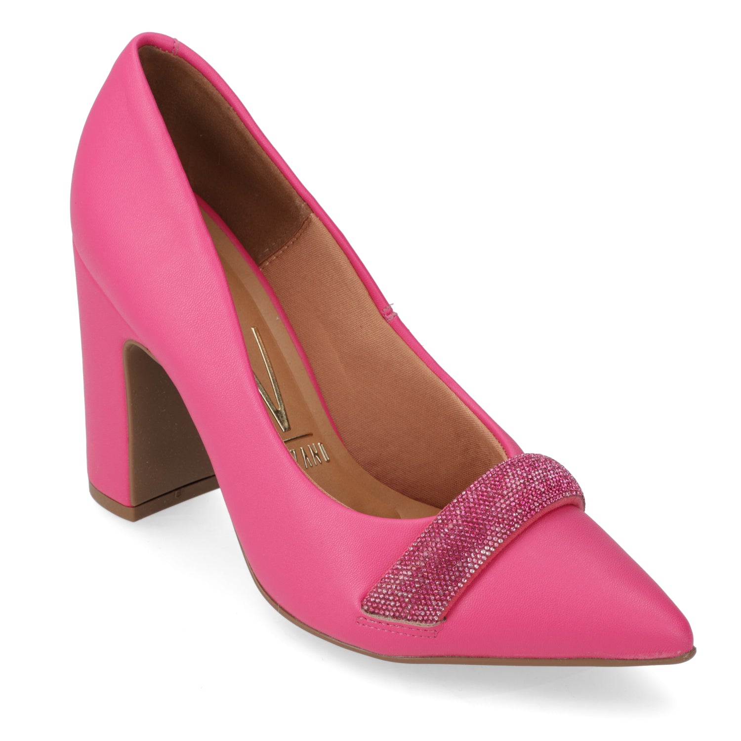 Taco Cuadrado Eco Cuero Pink 34 / Fucsia