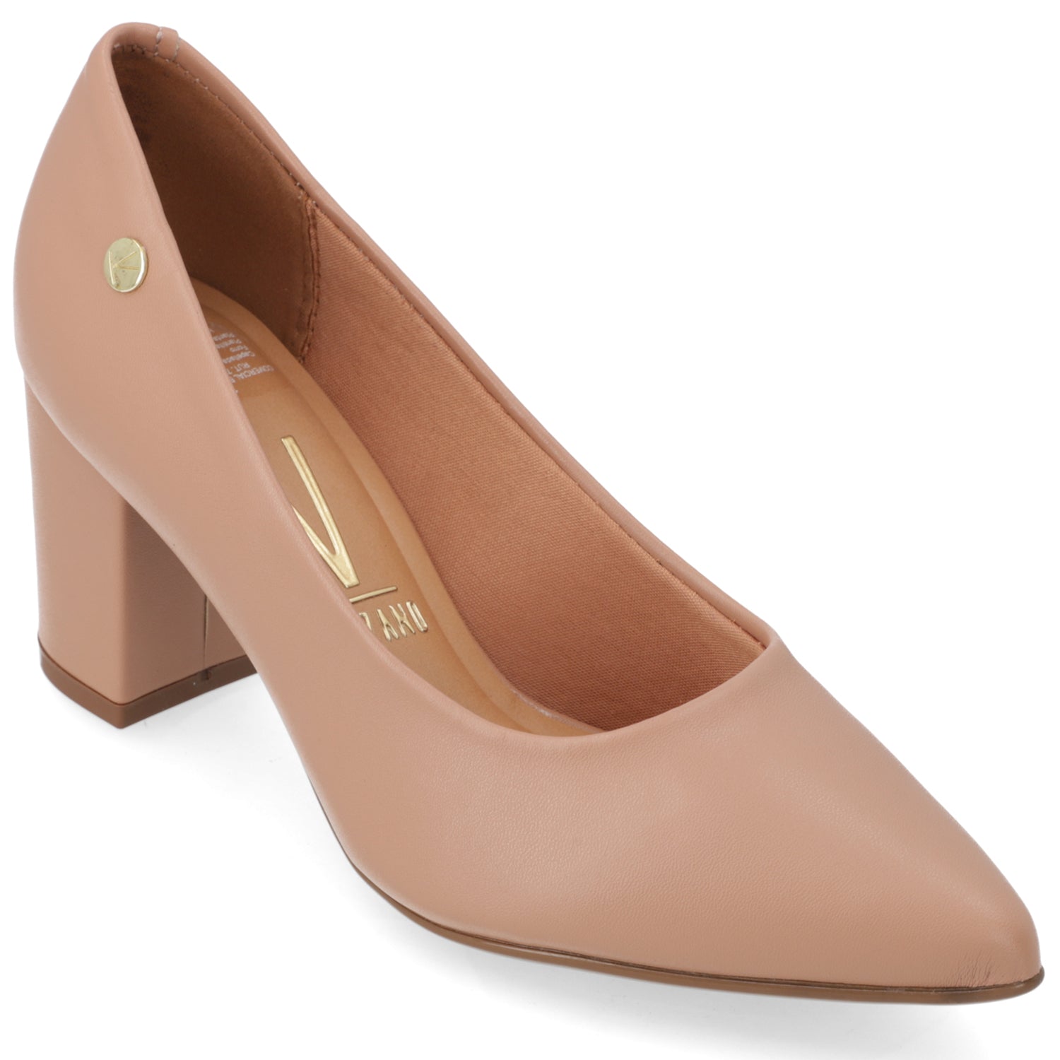 Zapato Taco Ancho Medio Nude Vizzano