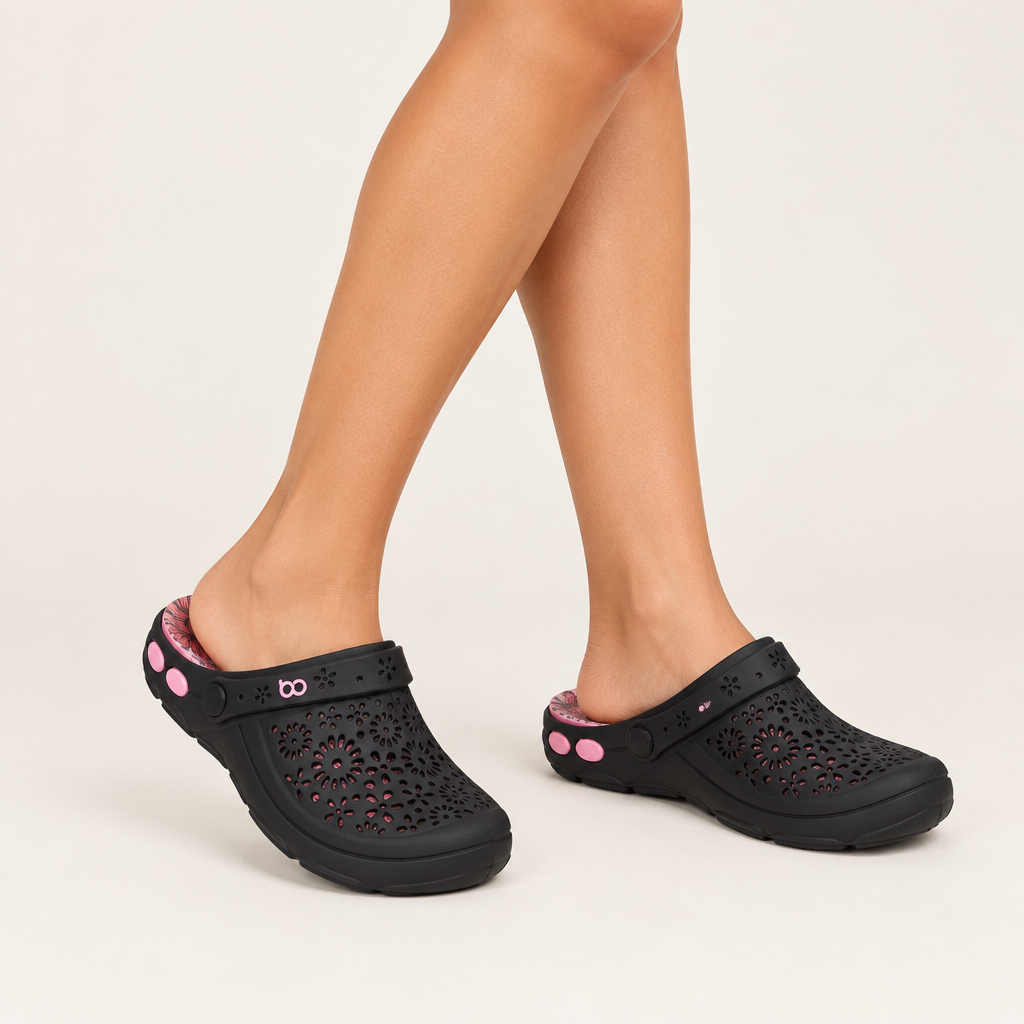 Zueco Clog Mujer Nellie Negro Boaonda