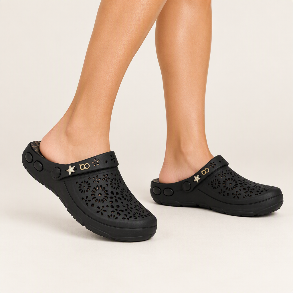 Zueco Clog Mujer Nellie Negro OFF Boaonda