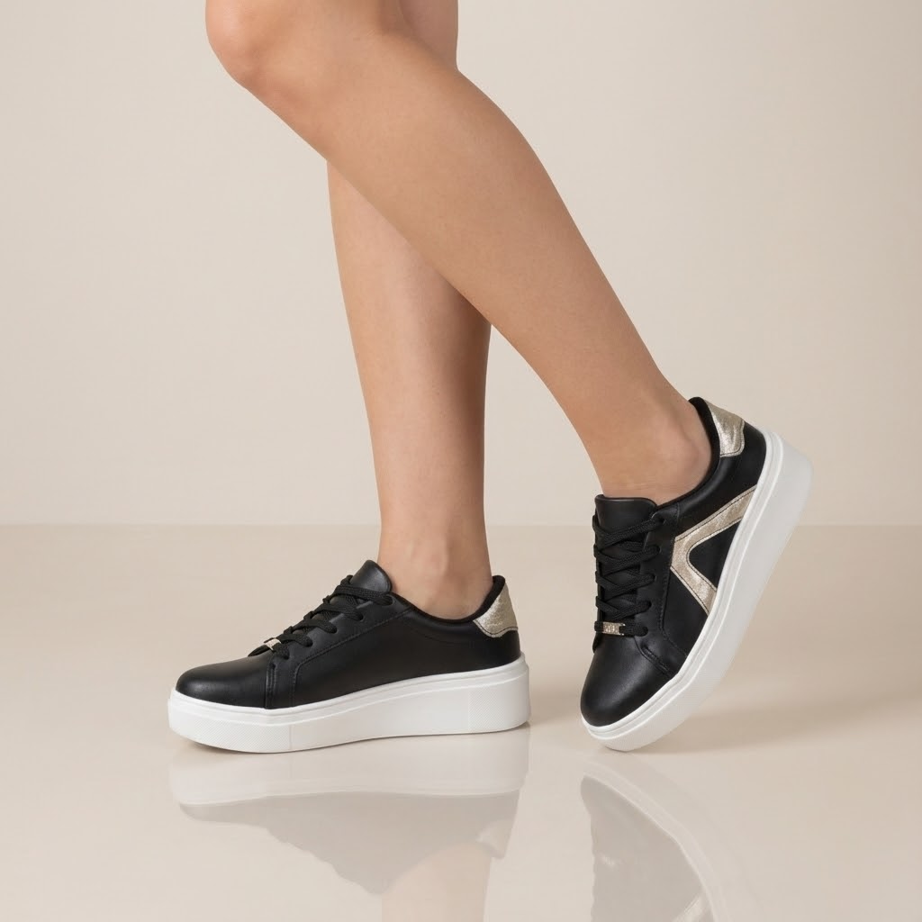 Zapatillas Casuales Negro Vizzano