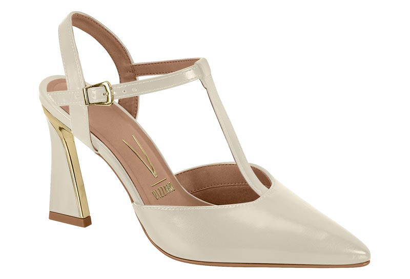 Stiletto Mujer Taco Alto Tira en T Blanco Off Vizzano