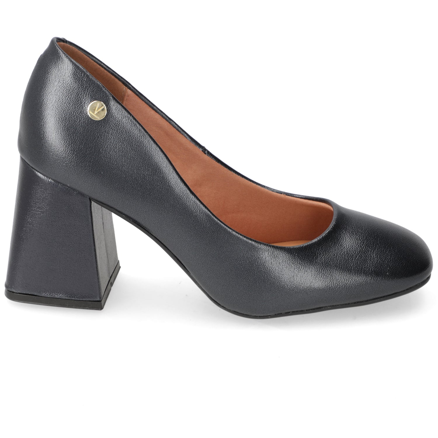 Zapato Taco Ancho Vizzano Metalizados Negro