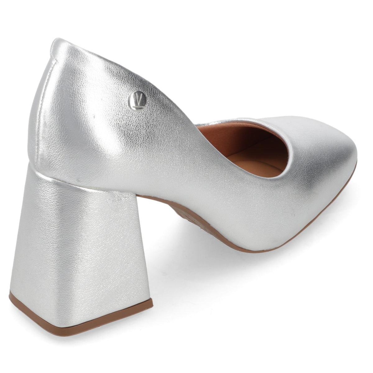 Zapato Taco Ancho Vizzano Metalizados Plata