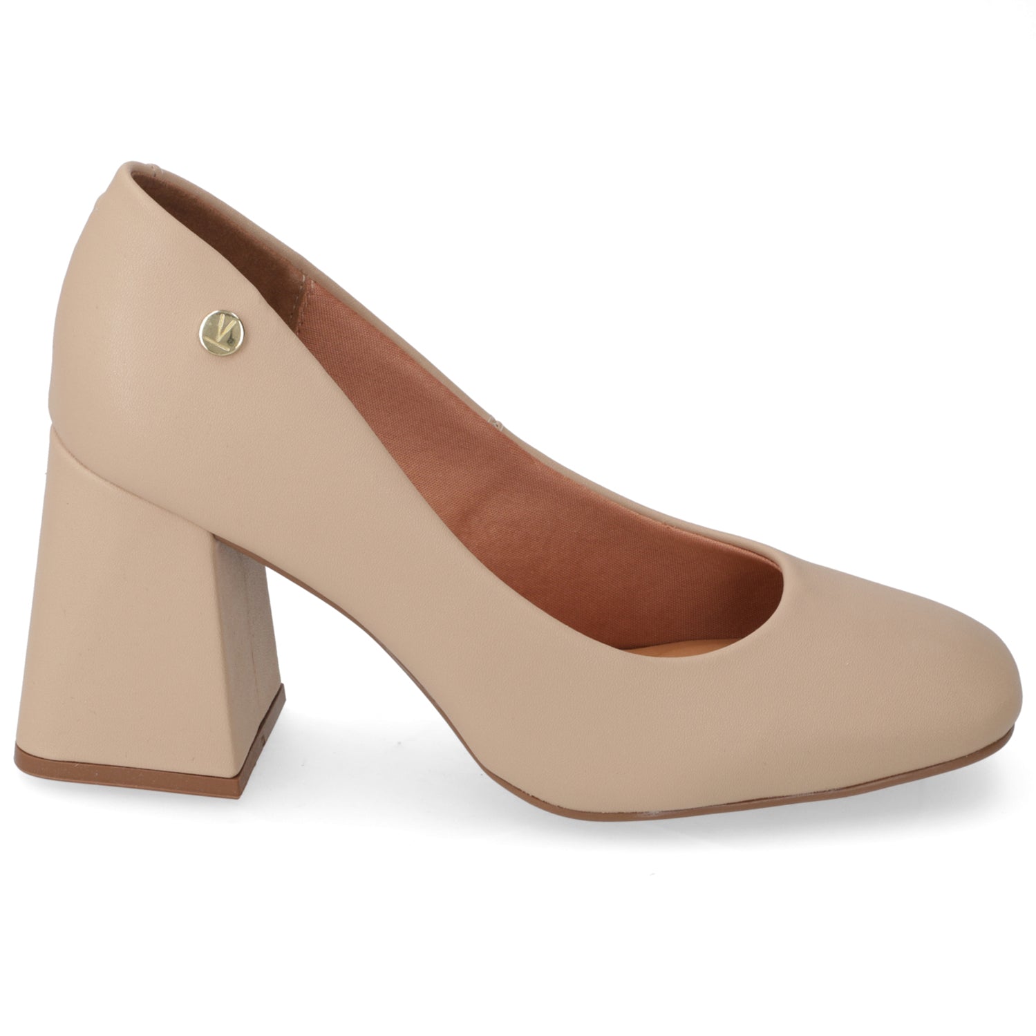 Zapato Taco Ancho Vizzano EcoCuero Beige