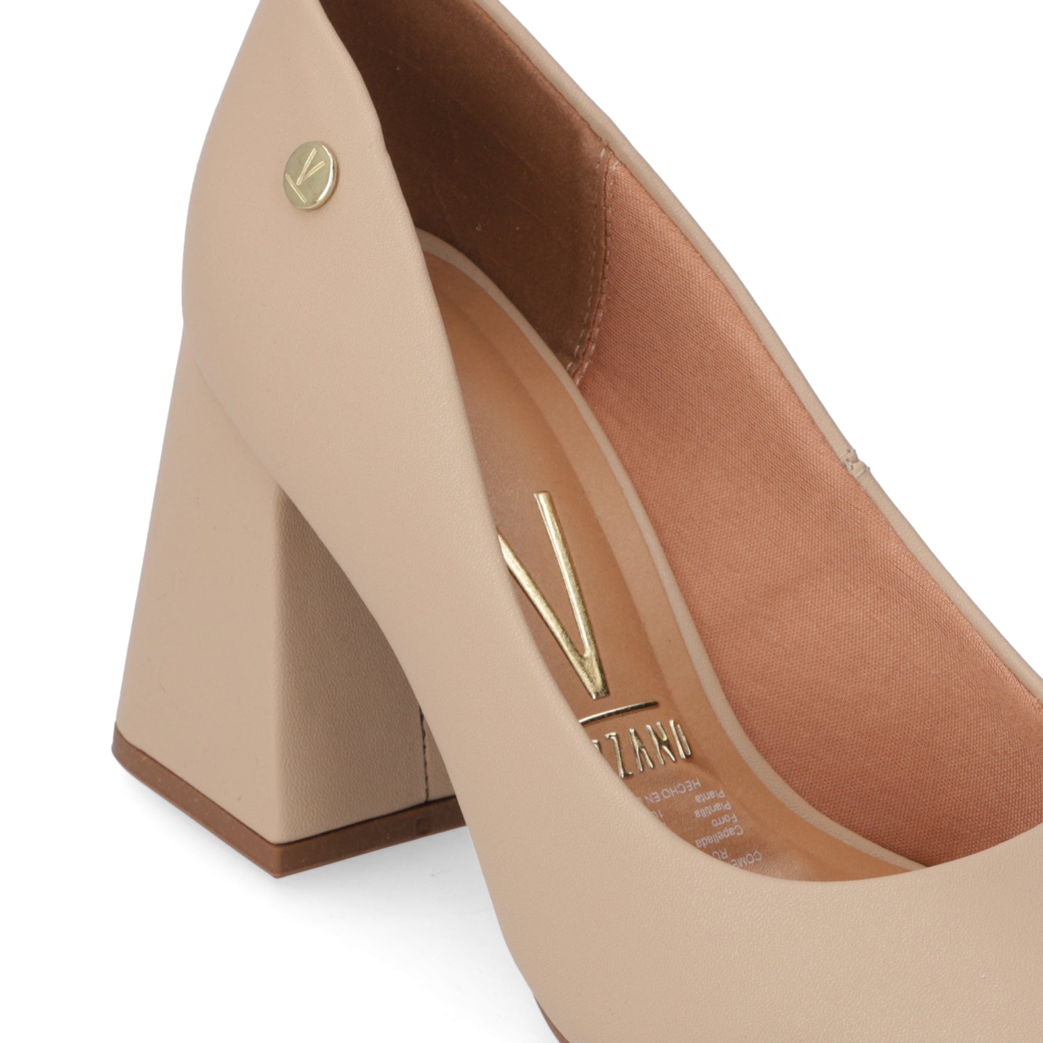 Zapato Taco Ancho Vizzano Beige