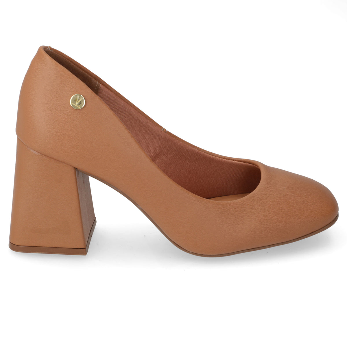 Zapato Taco Ancho Vizzano EcoCuero Camel