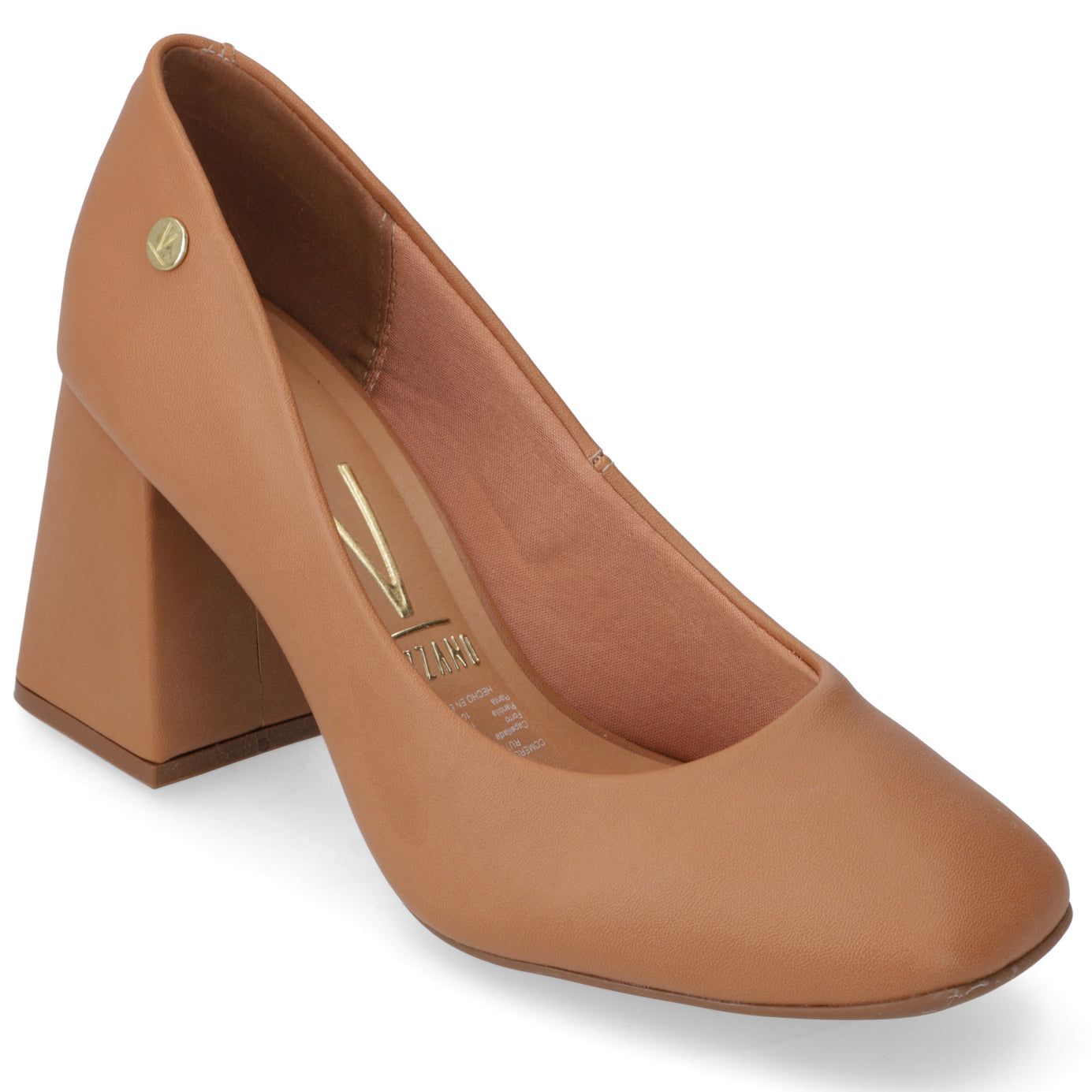 Zapato Taco Ancho Vizzano EcoCuero Camel