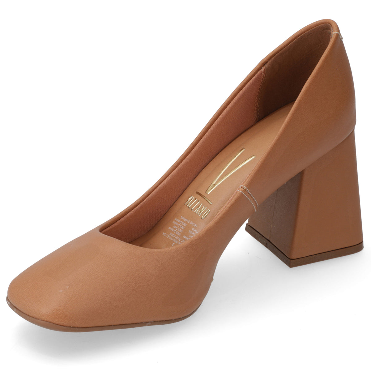 Zapato Taco Ancho Vizzano EcoCuero Camel
