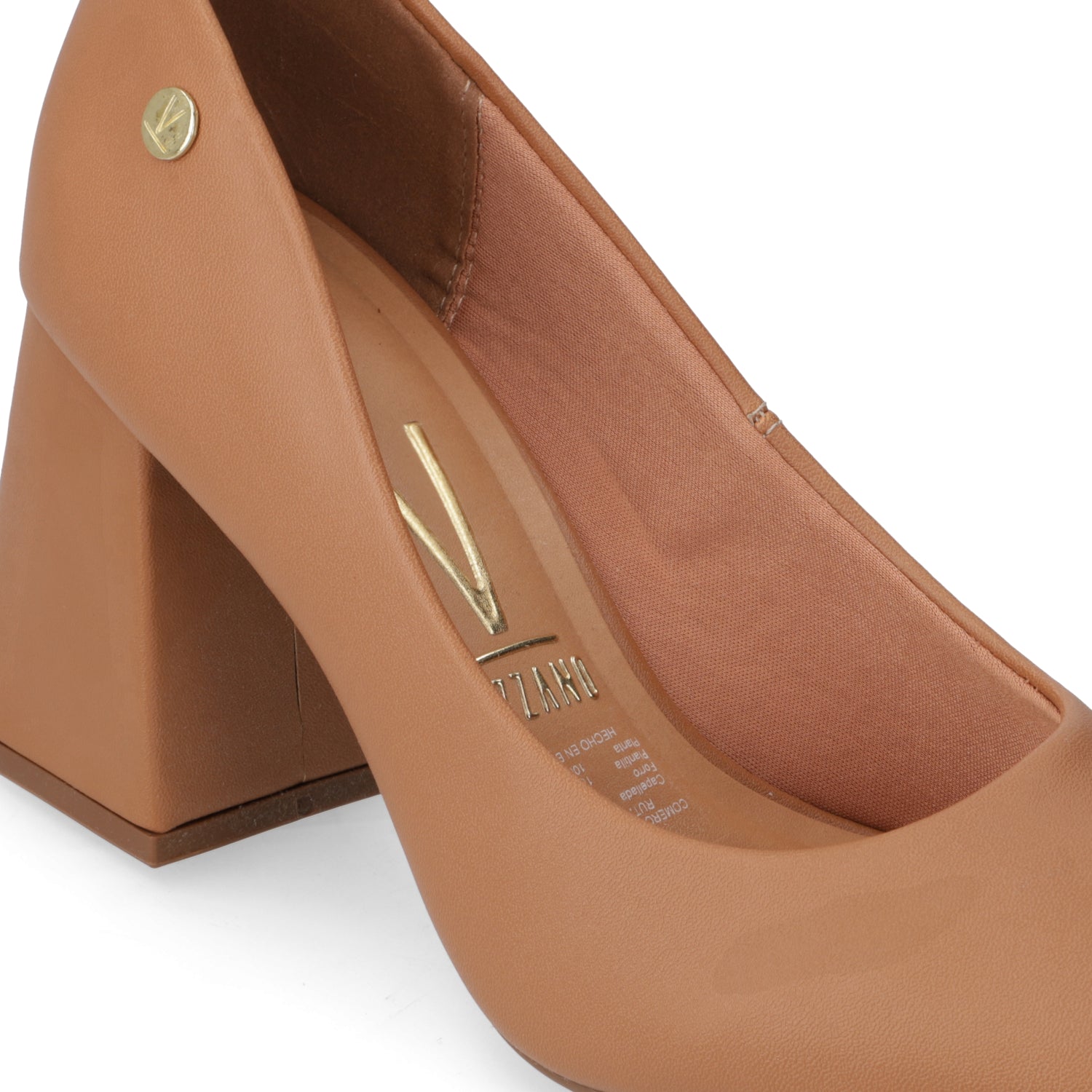 Zapato Taco Ancho Vizzano EcoCuero Camel