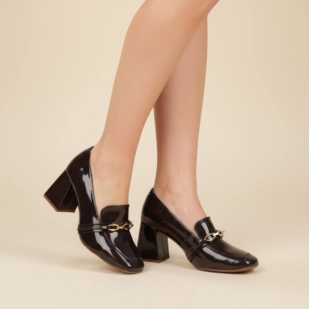 Zapato Taco Ancho Vizzano Cacao