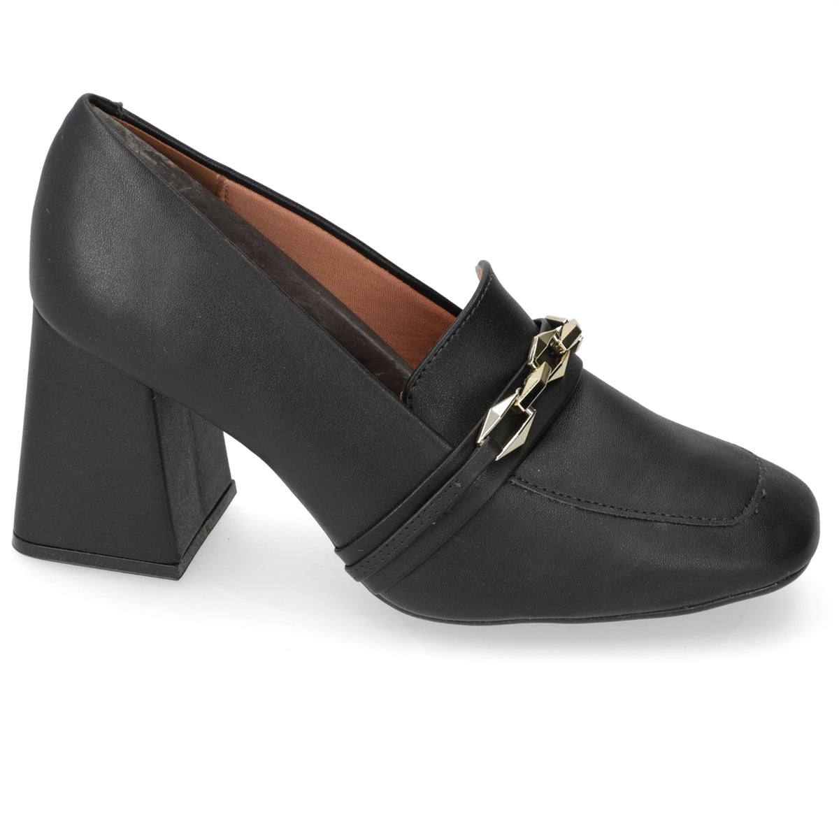 Zapato Taco Ancho Vizzano EcoCuero Negro