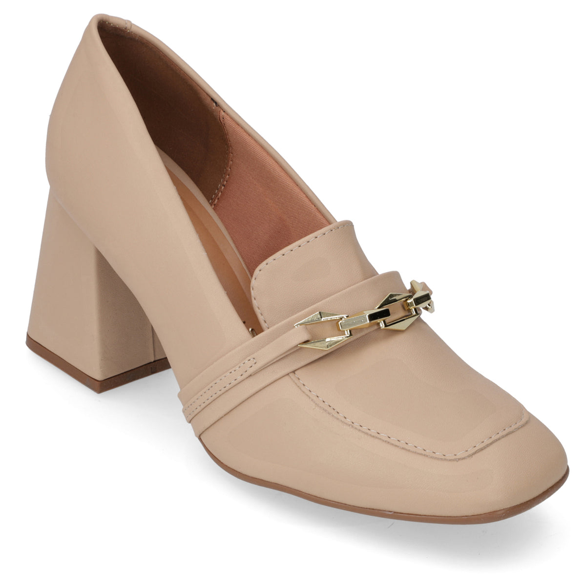 Zapato Taco Ancho Vizzano Beige