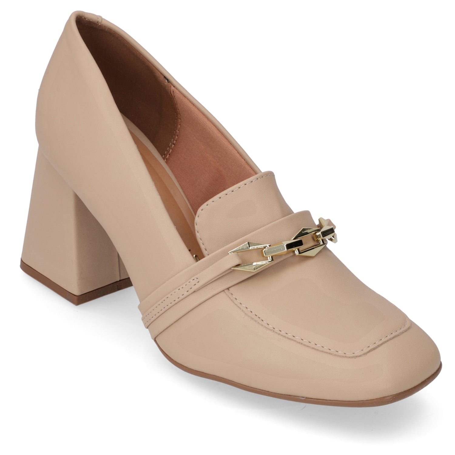 Zapato Taco Ancho Vizzano Beige