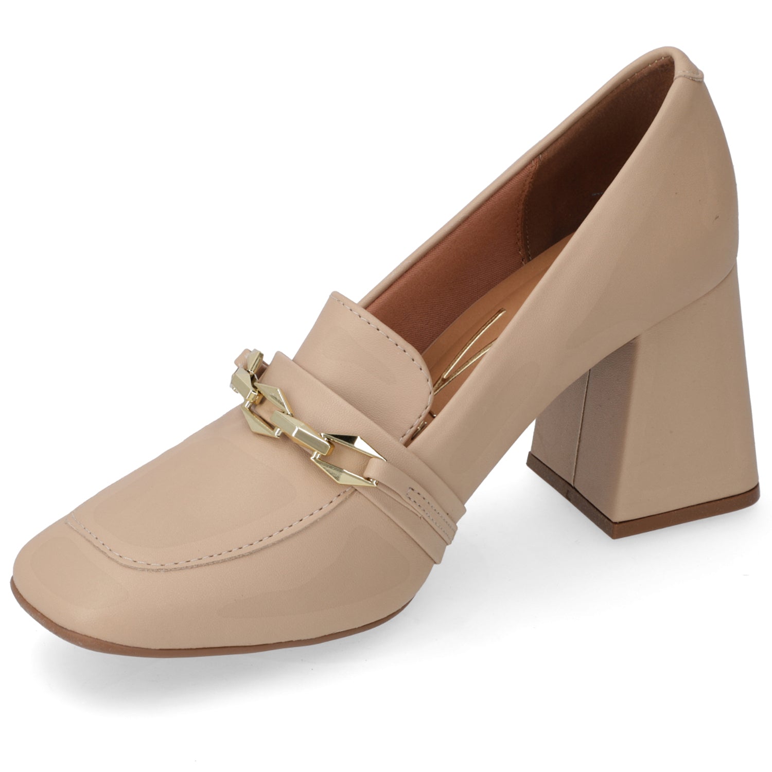 Zapato Taco Ancho Vizzano Beige